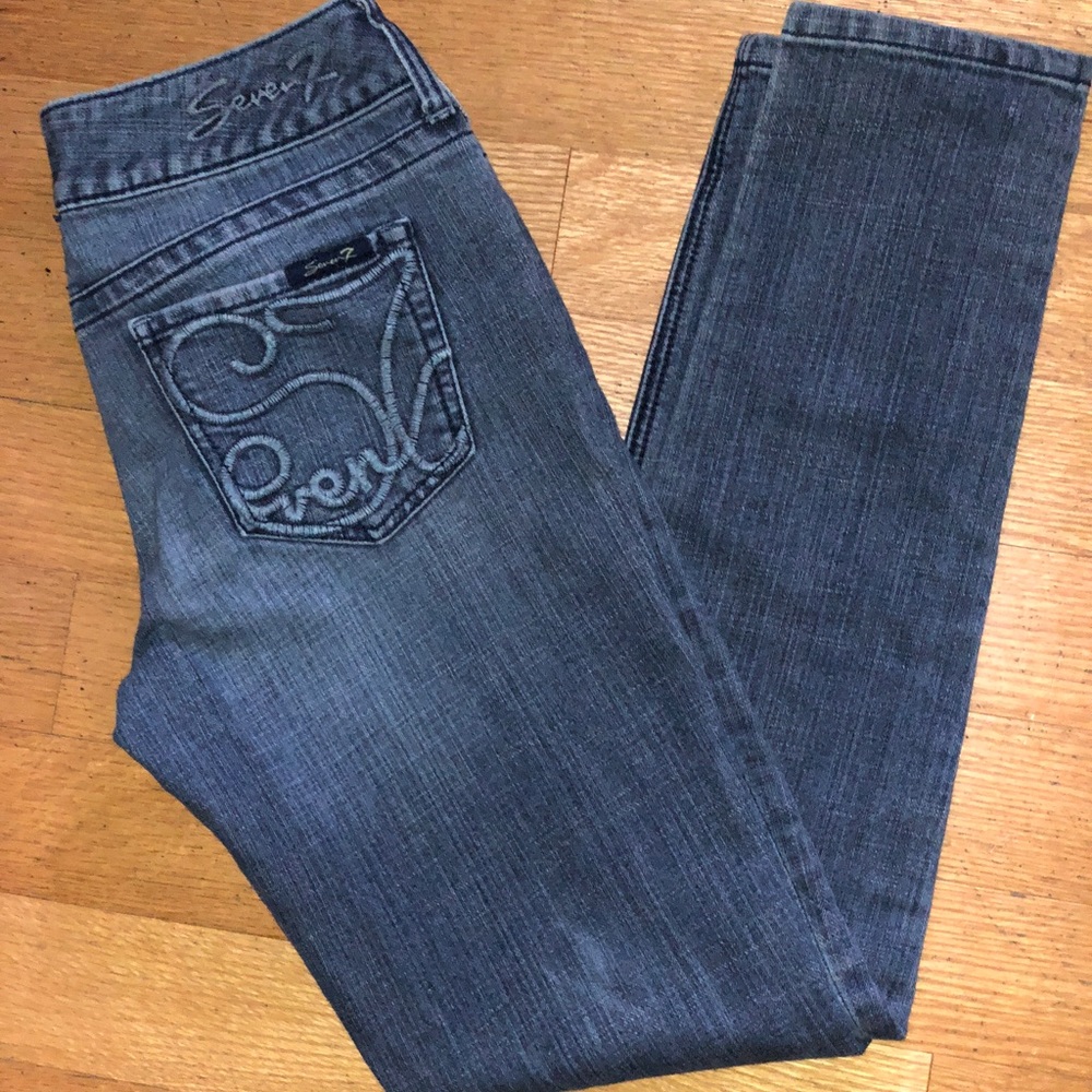 Seven7 mid-wash skinny jeans